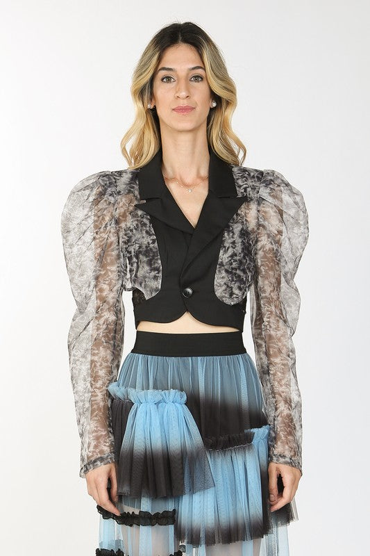 Marble Cropped Blazer
