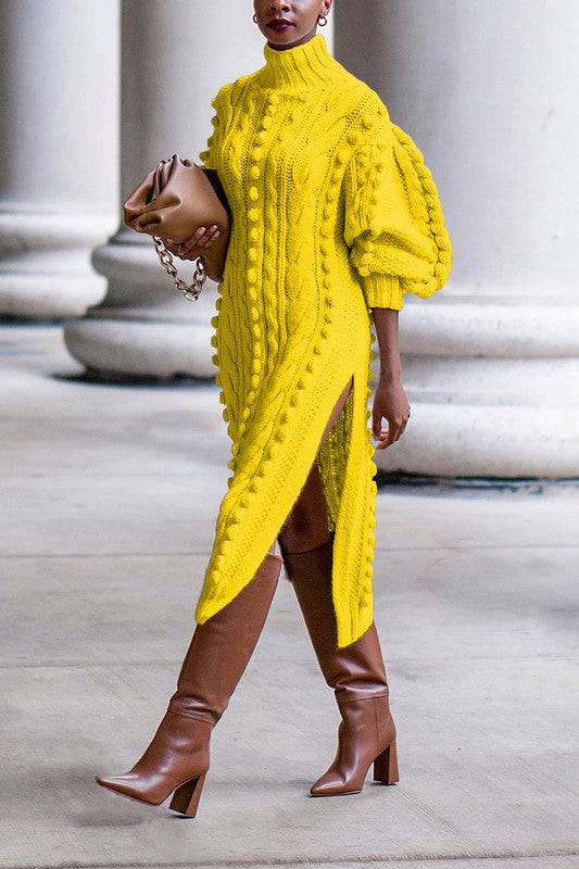 Knitted sweater dress