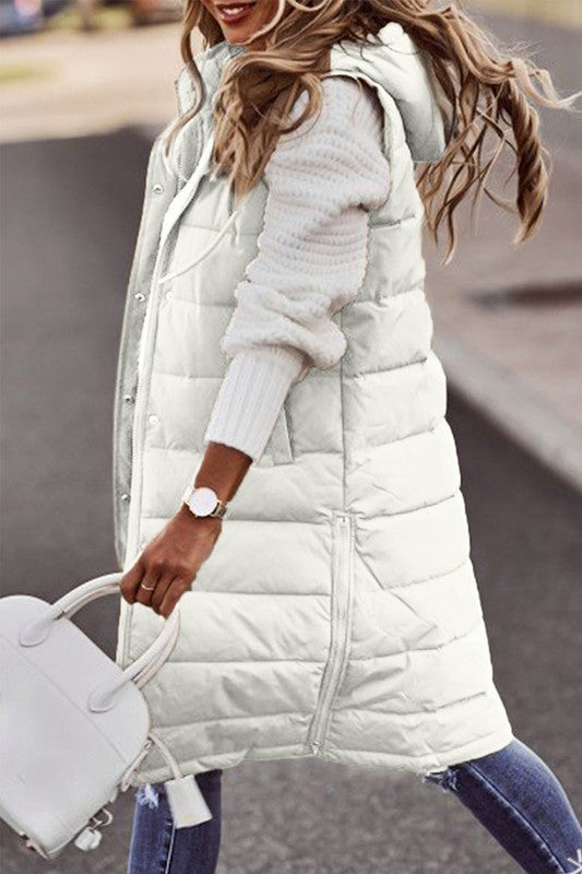 Padded long vest
