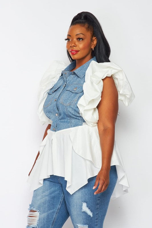 Wide ruffle