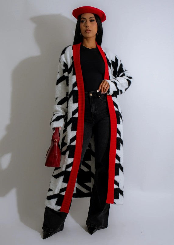 Houndstooth cardigan
