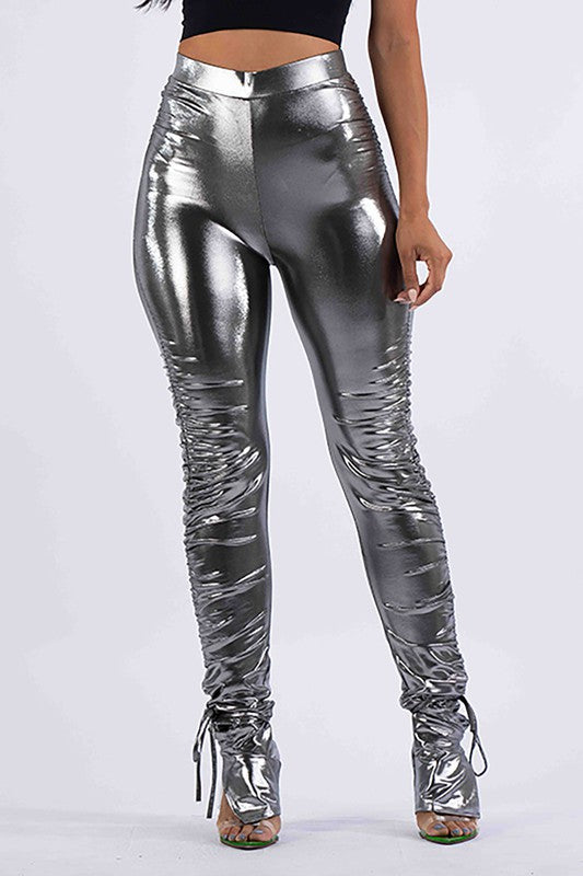 Metallic leggings