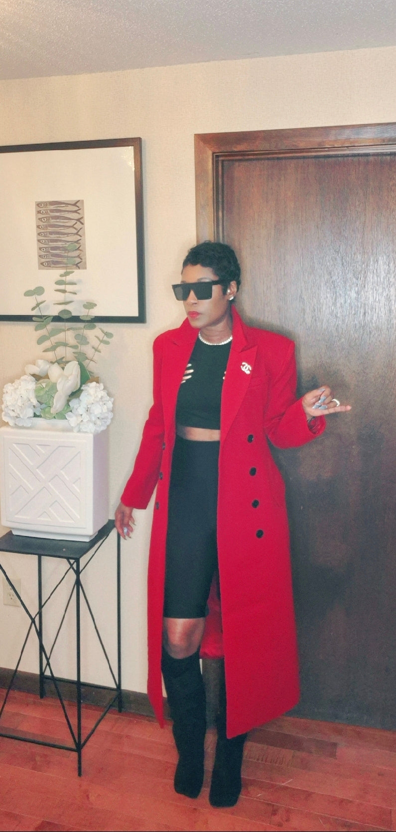 Double breasted long coat