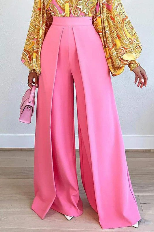 HIGH WAIST WIDE LEG PANTS