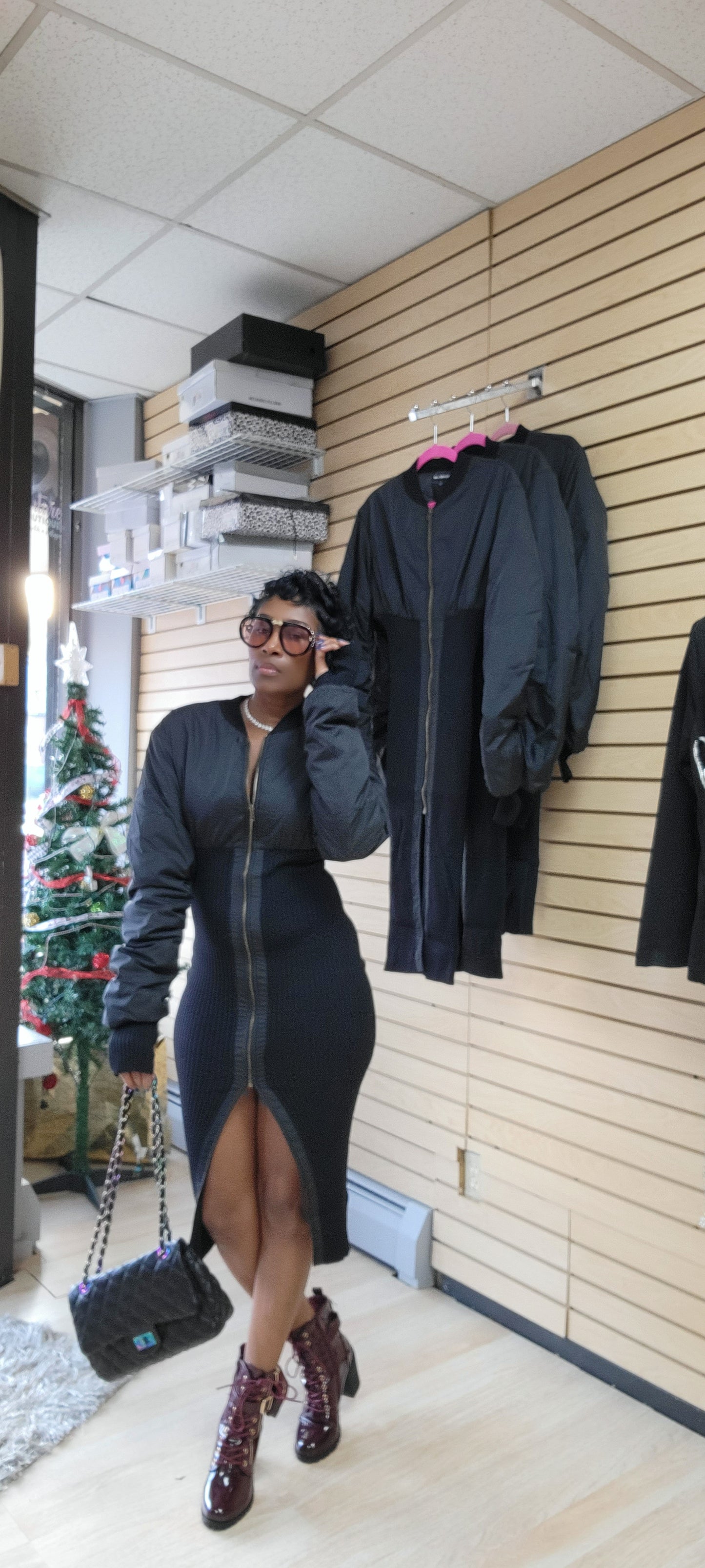 The padded puffer dress