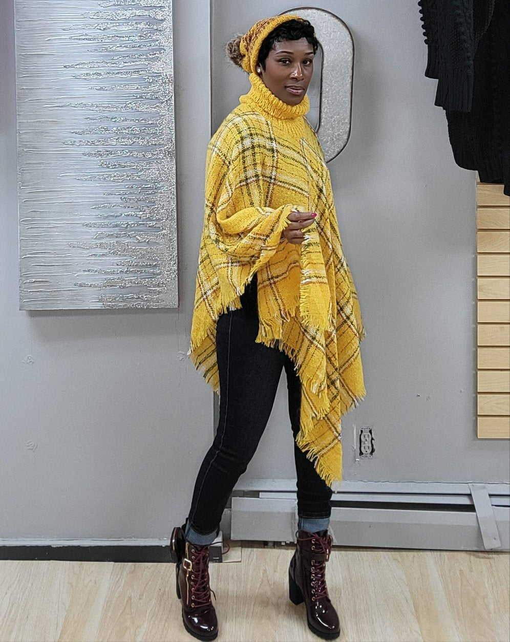 Plaid Poncho