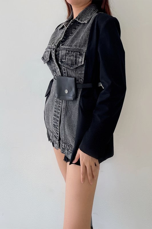 Contrast Denim top