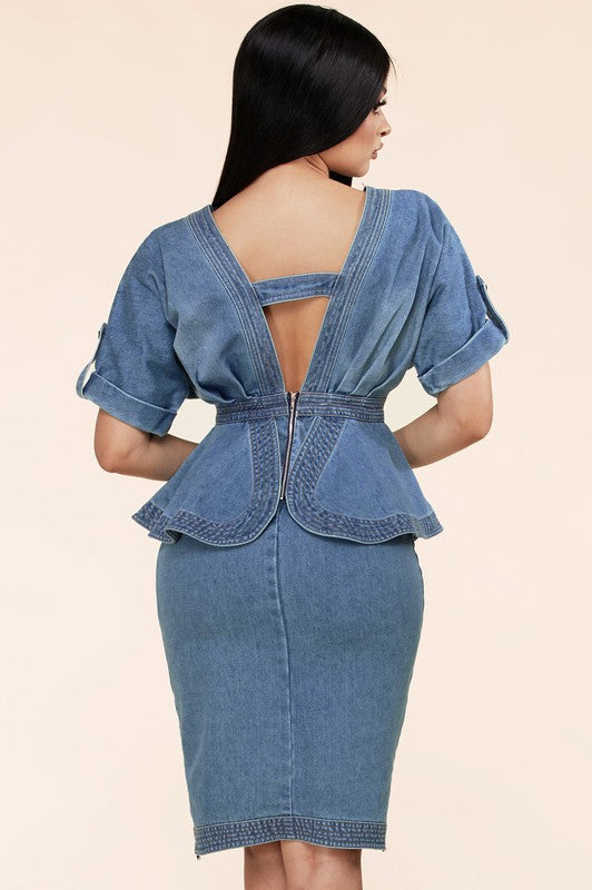 Peplum denim