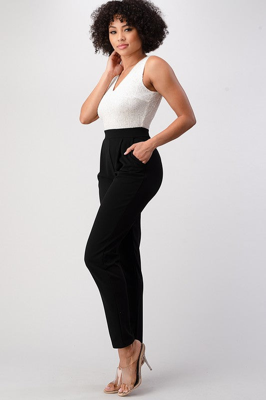 Sequin Top Jumpsuit
