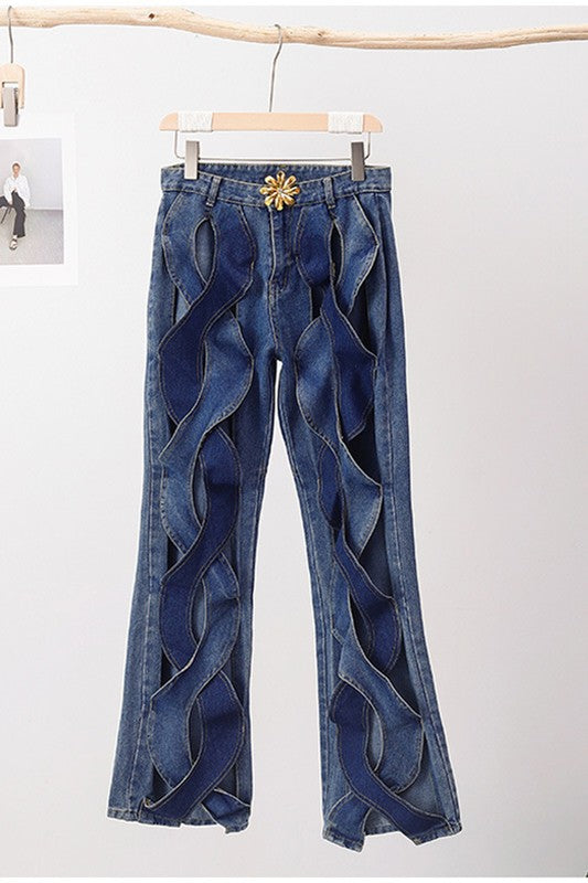 HOLLOW OUT JEANS