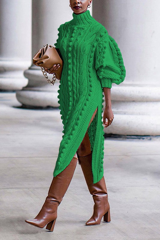 Knitted sweater dress