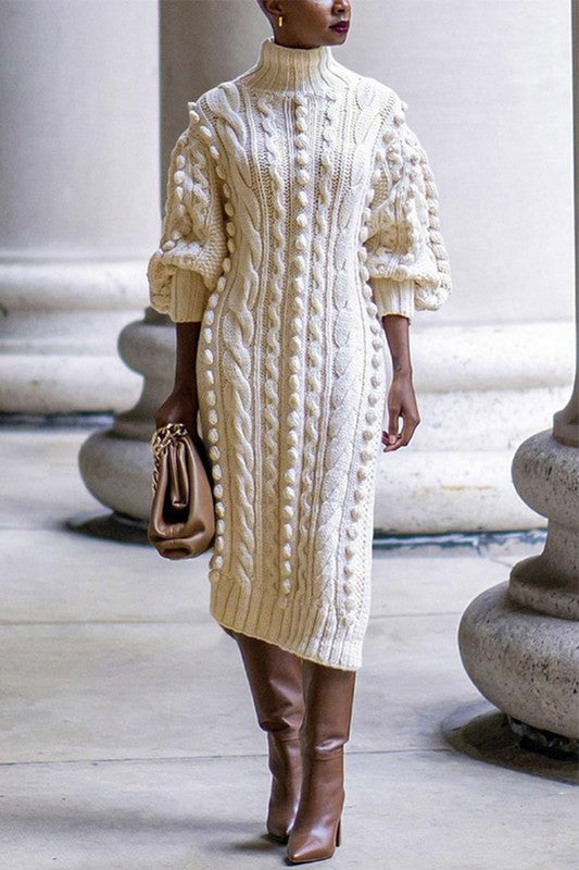 Knitted sweater dress