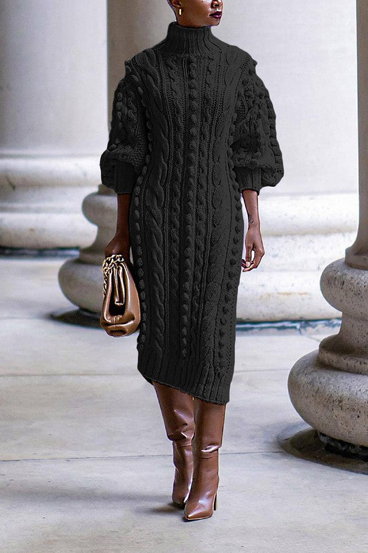 Knitted sweater dress