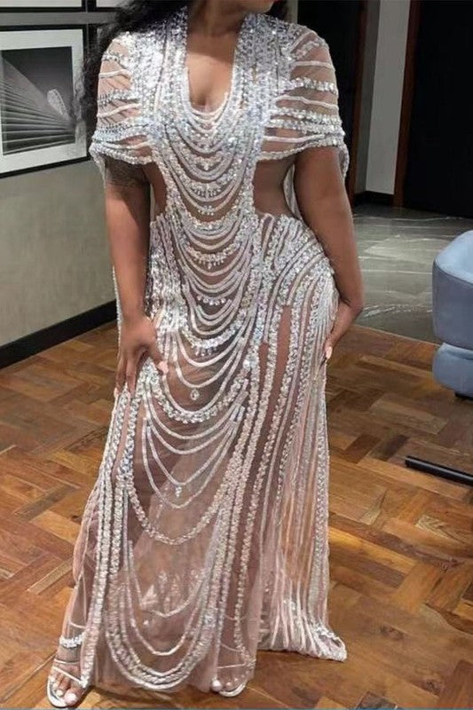 Rhinestone Maxi dress