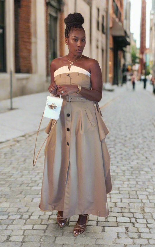 Trench Maxi Dress