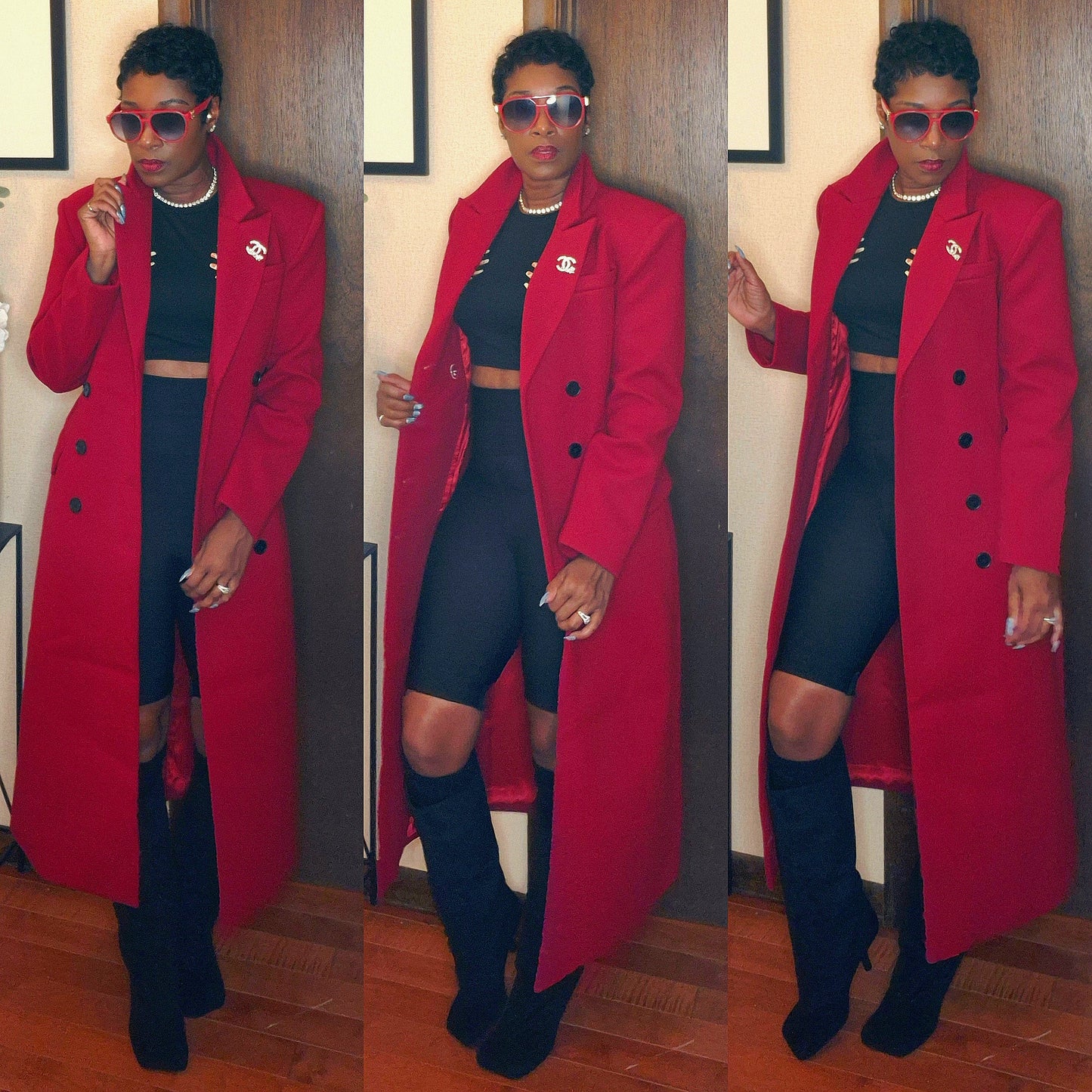 Double breasted long coat