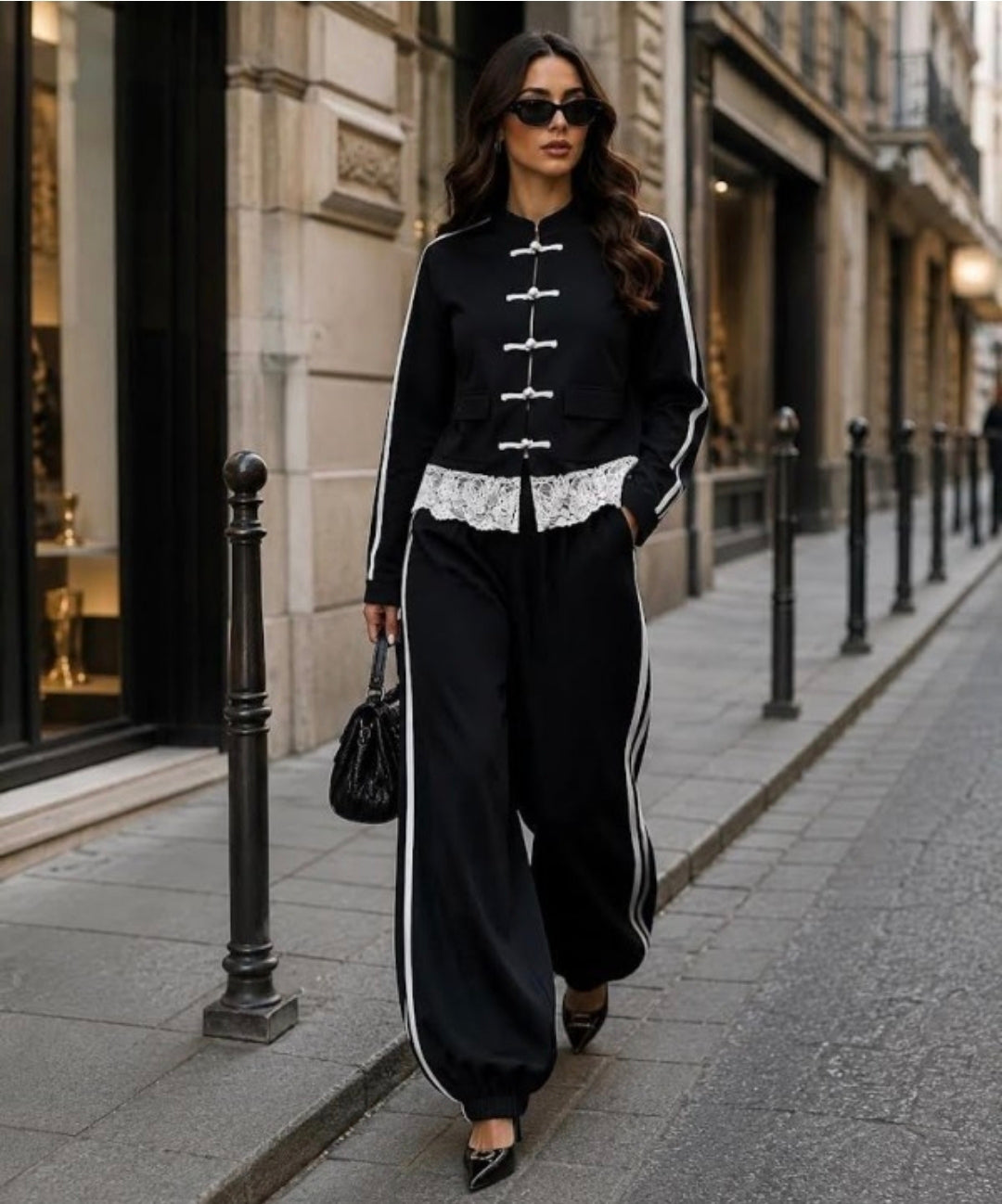 Lace jacket set