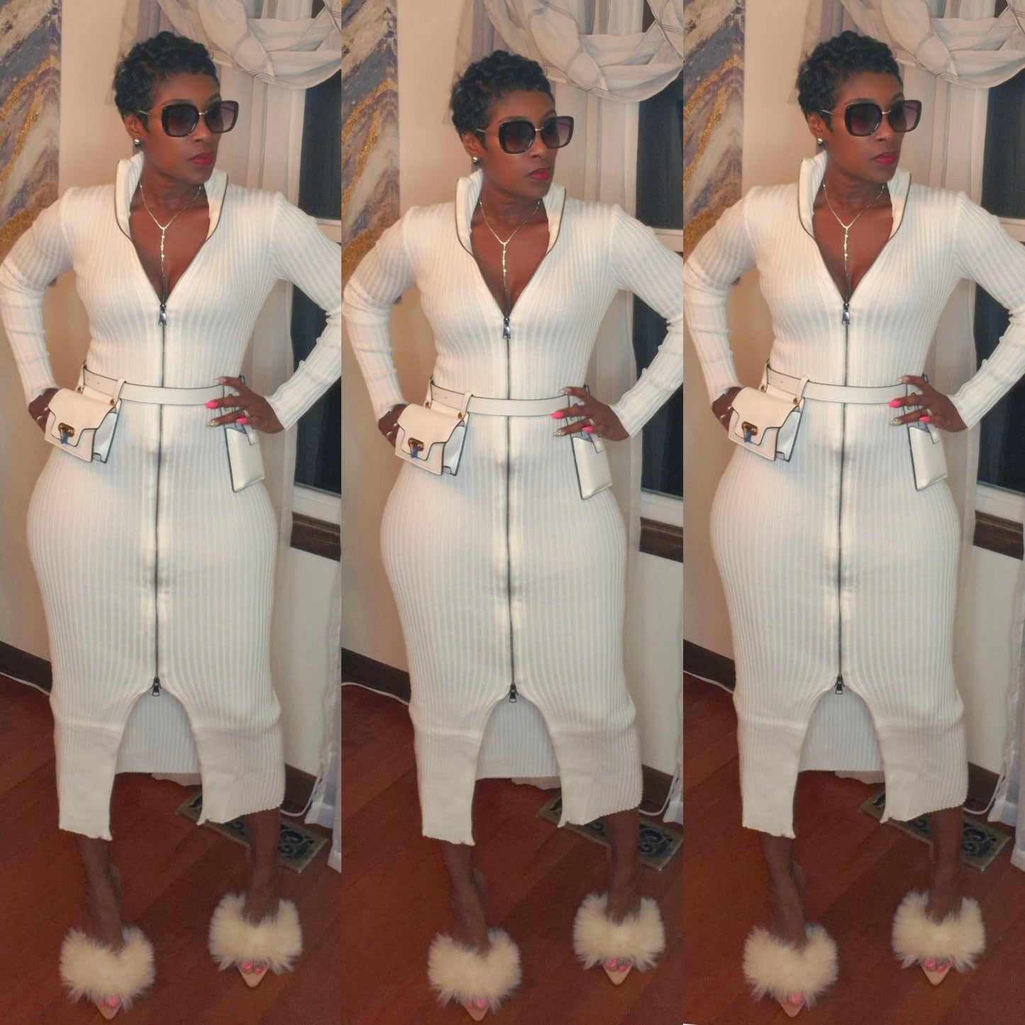 Winter white maxi