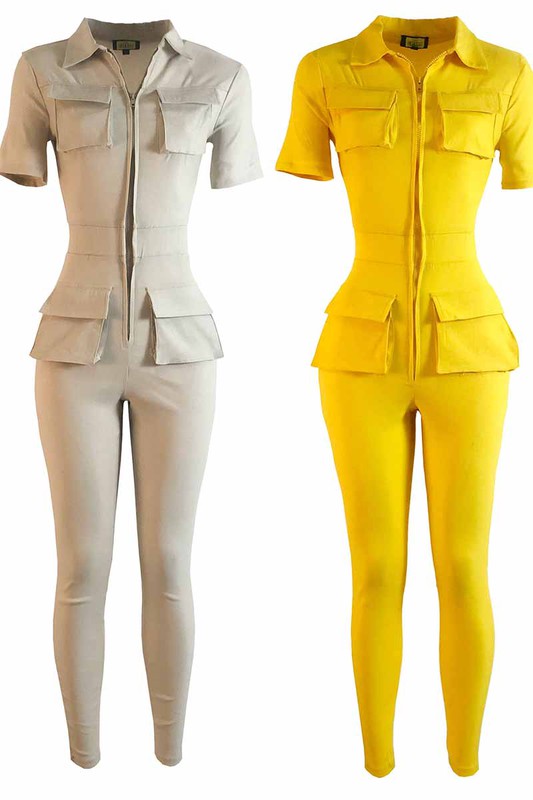 The solid jumpsuits