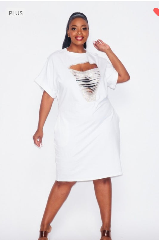 Razor cut dress